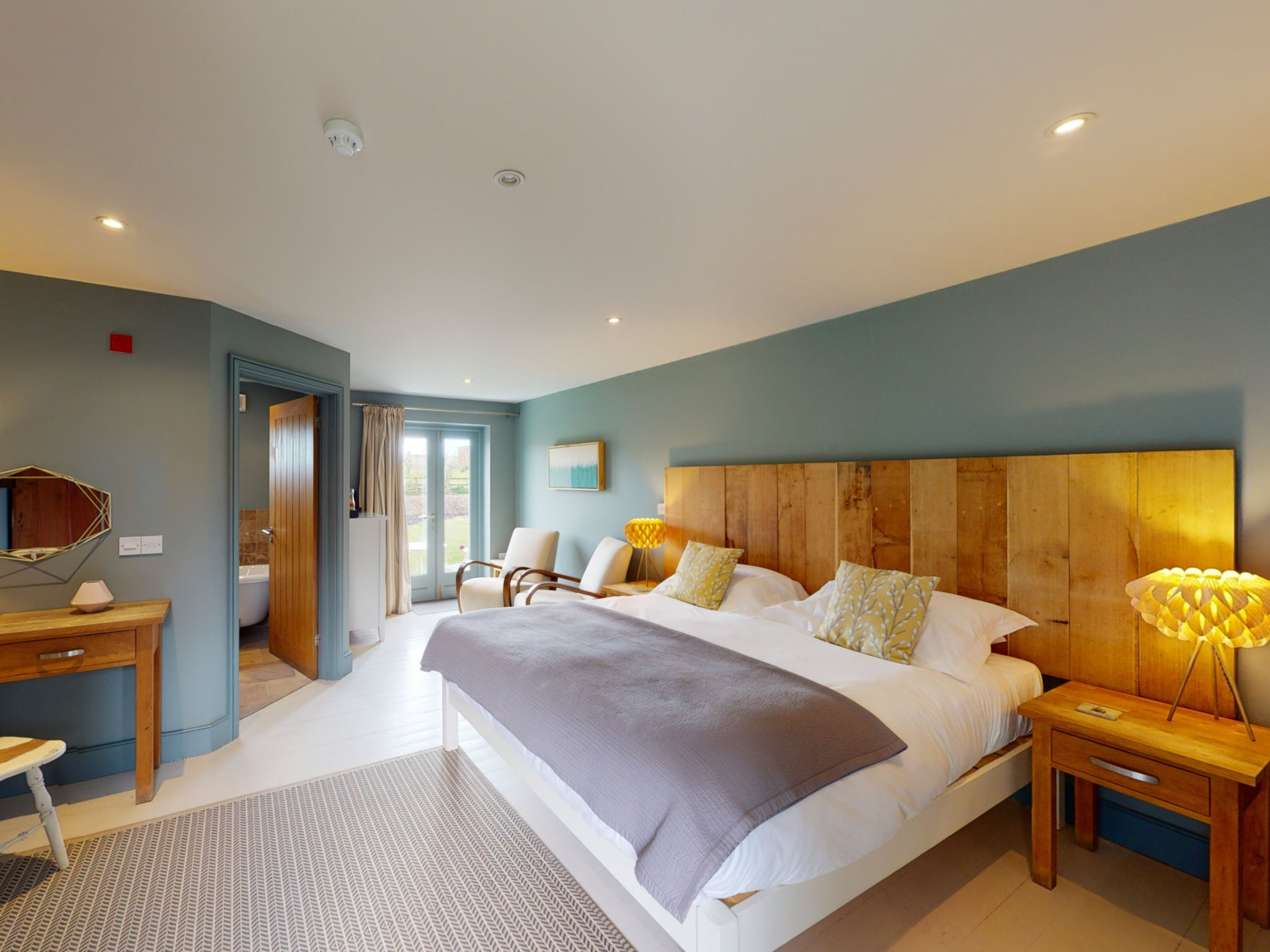 Titchwell Manor’s Signature rooms feature super-king-size beds and private patios