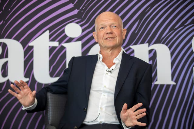 Lord Hague spoke as part of a panel at the Times Education Summit in London on Thursday (News UK/PA)