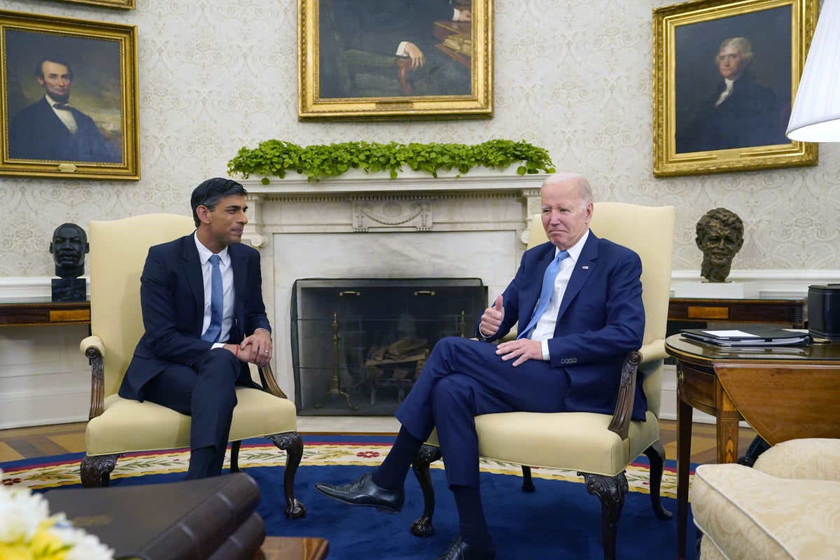 Biden mistakenly calls Sunak ‘Mr President’ as he welcomes him to White House - OLD