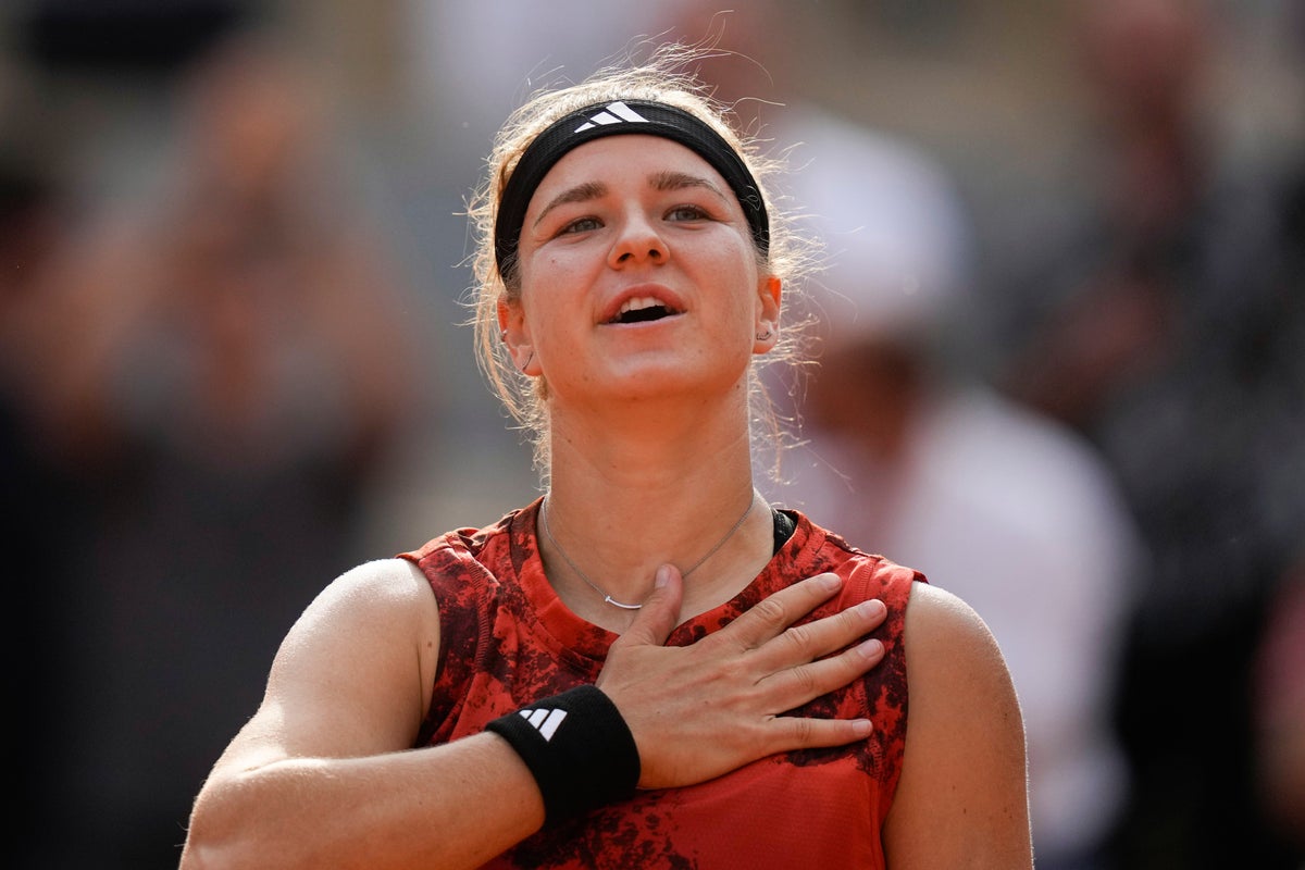 French Open day 12: Karolina Muchova reaches first grand slam final after upset