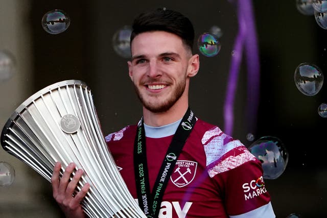 Arsenal are looking to sign West Ham captain Declan Rice (Zac Goodwin/PA)