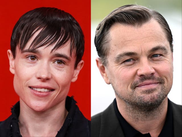 <p>Elliot Page and Leonardo DiCaprio</p>