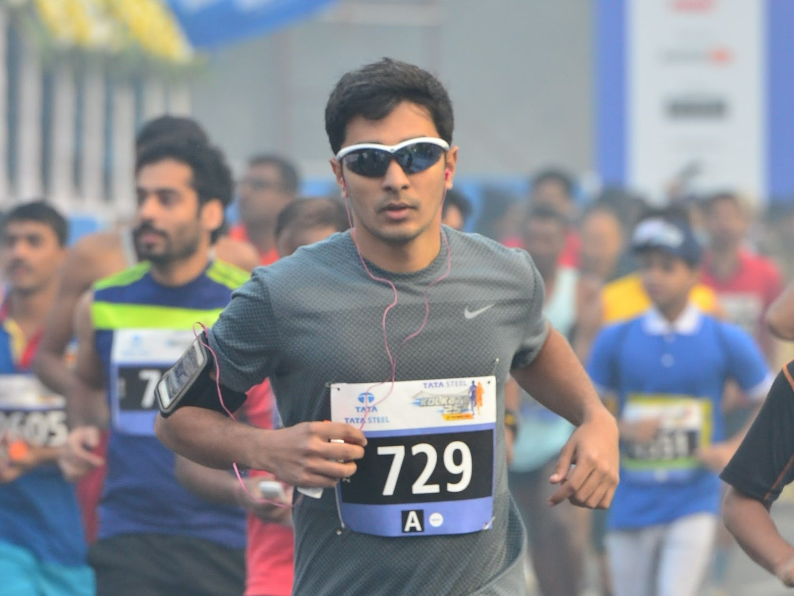 Saxena participating in a run