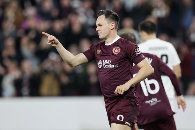 Lawrence Shankland has scored 28 goals for Hearts this term (Steve Welsh/PA)