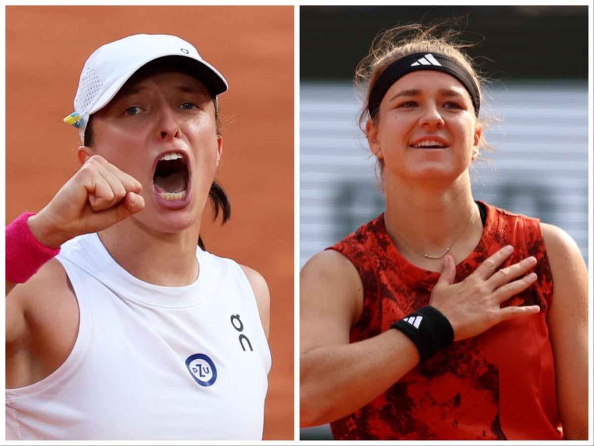 French Open final LIVE: Iga Swiatek vs Karolina Muchova build-up and Novak Djokovic vs Carlos Alcaraz reaction