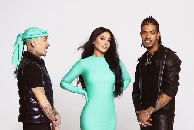 <p>’We never call it a reunion – we call it a comeback’: N-Dubz (left to right), Dappy, Tulisa and Fazer</p>