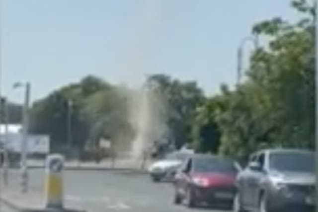 <p>The dust devil was seen in the area at the time of the incident</p>