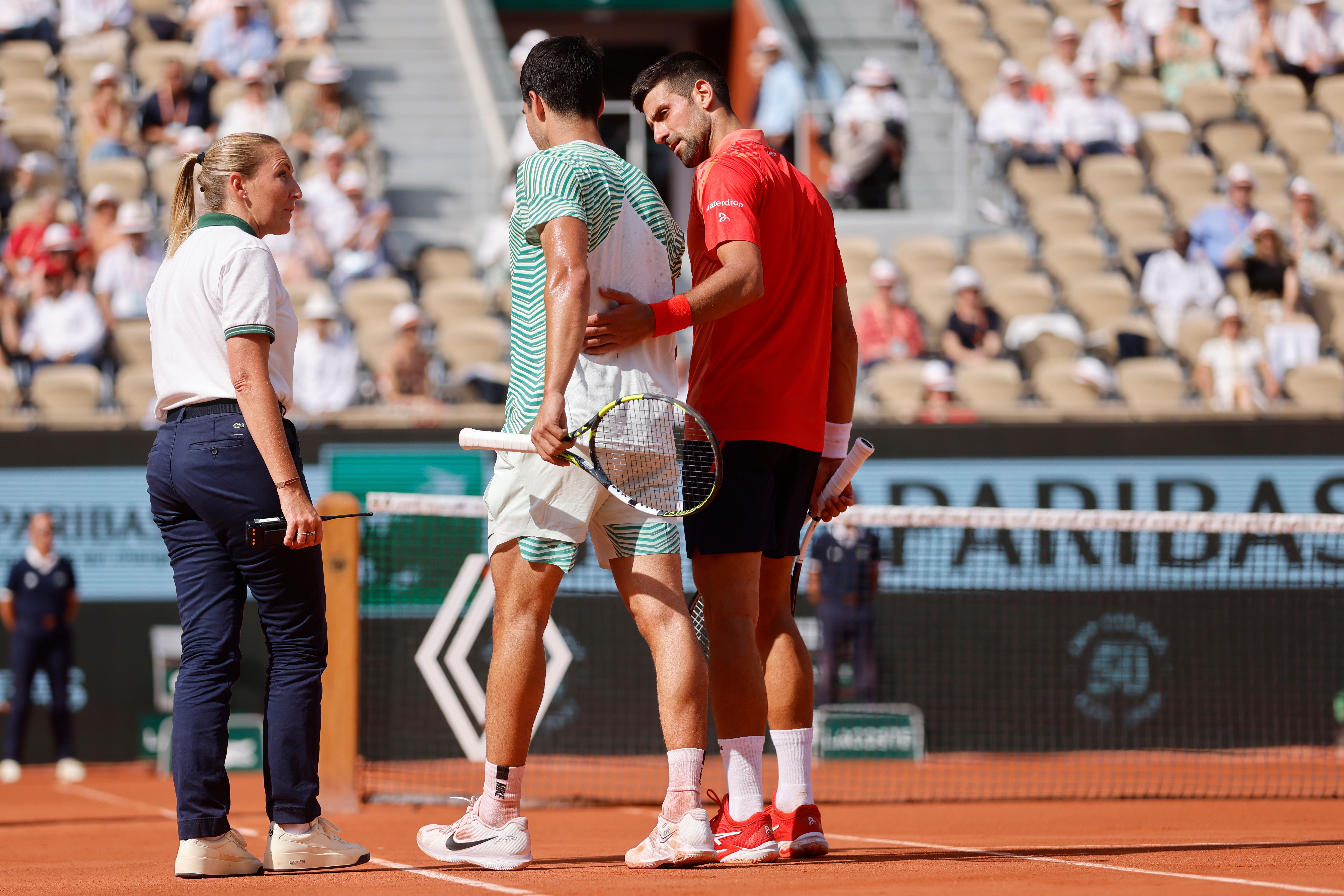 Novak Djokovic reaches another final as Carlos Alcaraz struggles with cramp The Independent