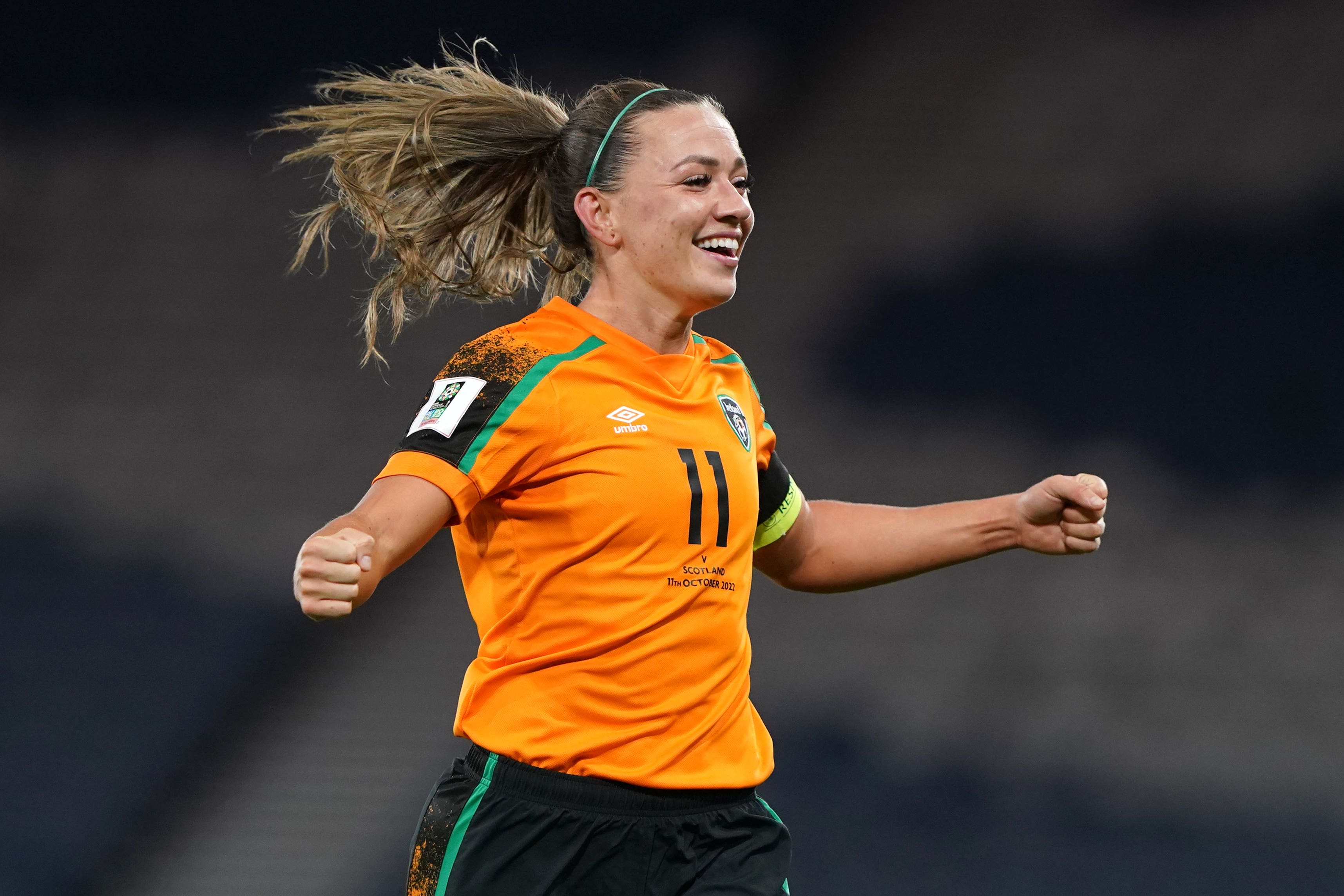 Republic of Ireland’s Katie McCabe will again lead the World Cup debutants (Andrew Milligan/PA)