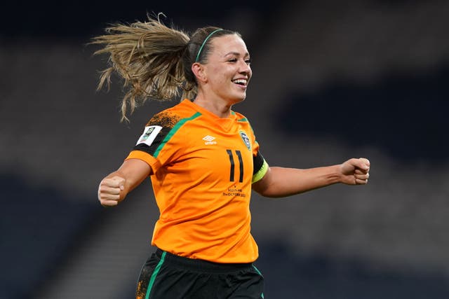 Republic of Ireland’s Katie McCabe will again lead the World Cup debutants (Andrew Milligan/PA)