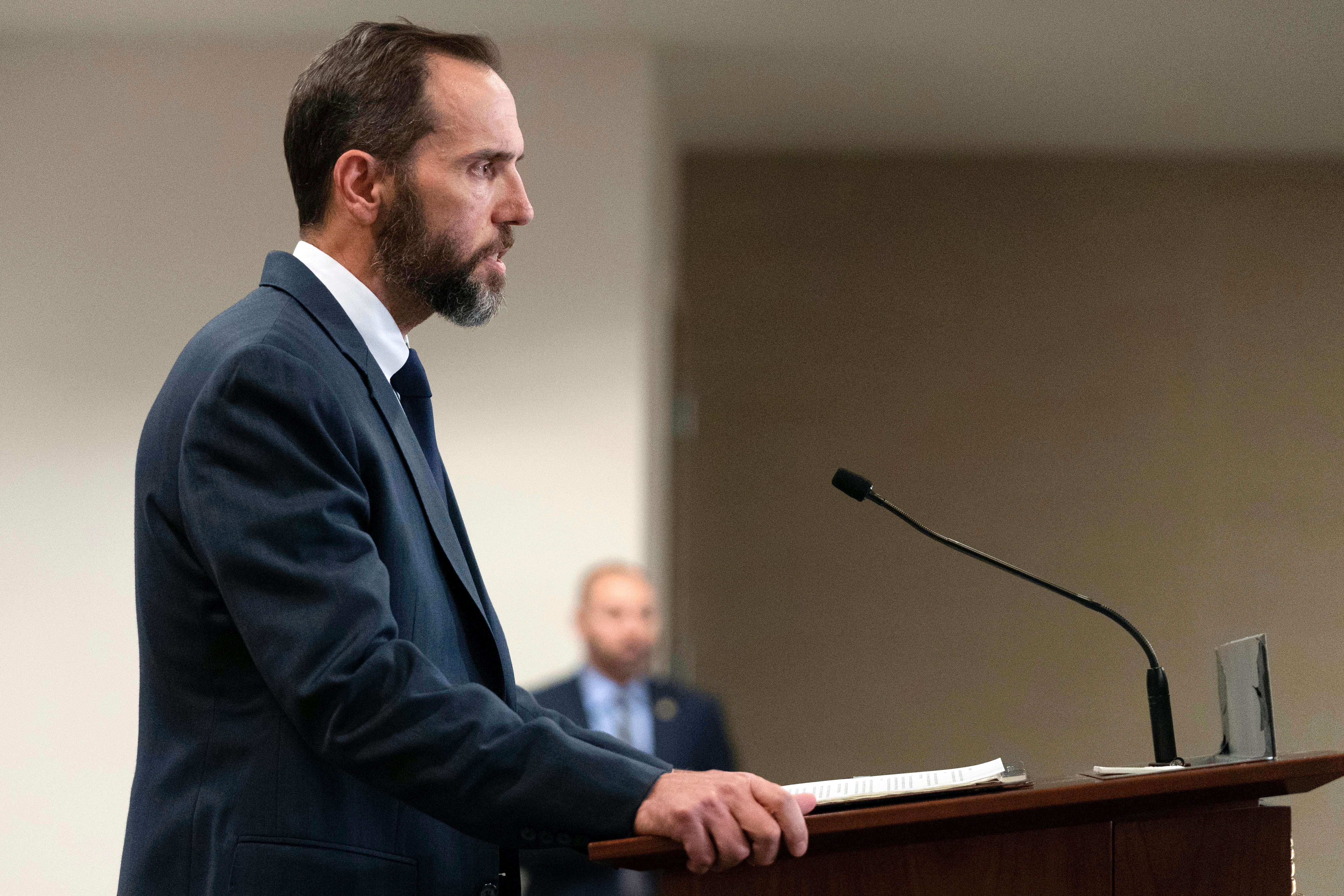 Special counsel Jack Smith speaks to reporters on Friday in Washington