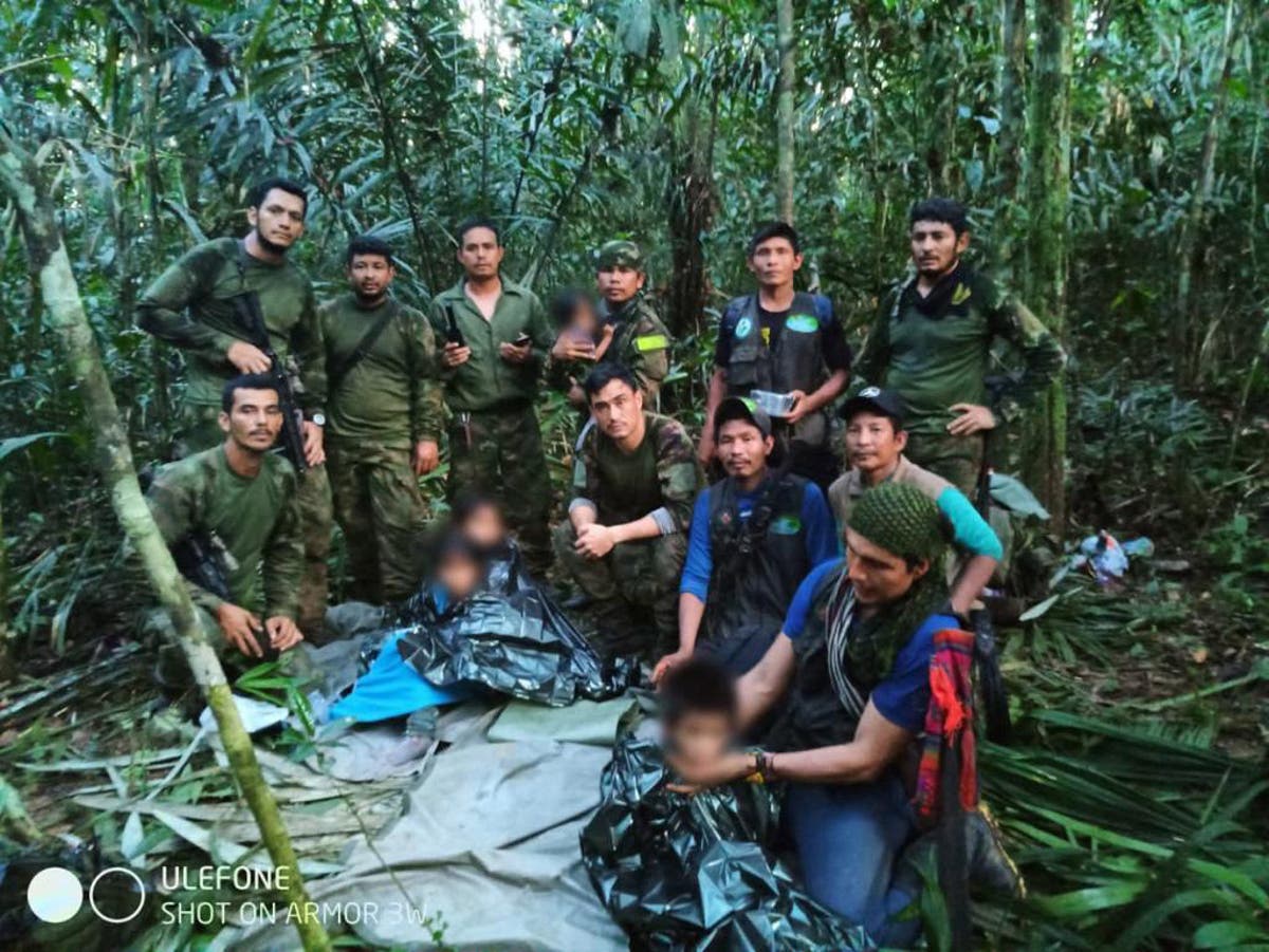 Four children found alive after being lost in Colombian jungle for 40 days