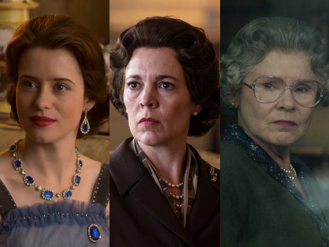 <p>The Crown - Claire Foy, Olivia Colman and Imelda Staunton</p>