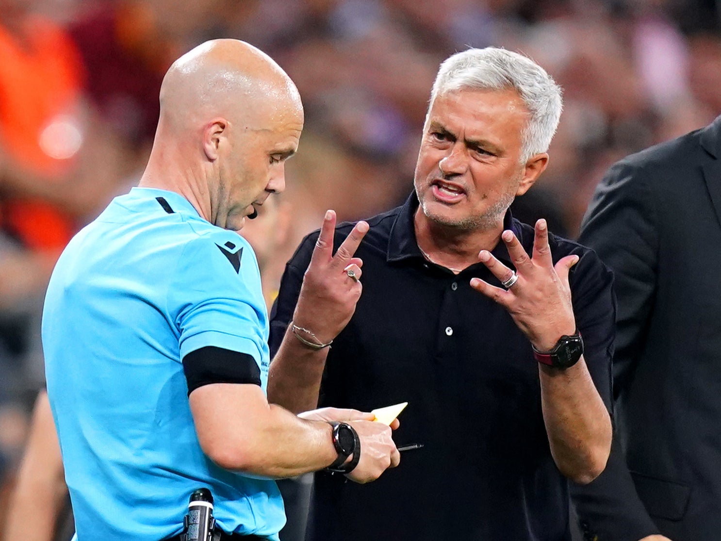 Jose Mourinho was furious with Anthony Taylor in the Europa League final