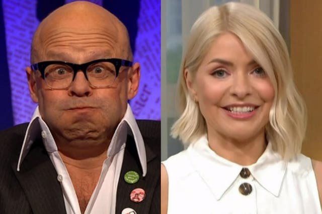 <p>Harry Hill and Holly Willoughby</p>