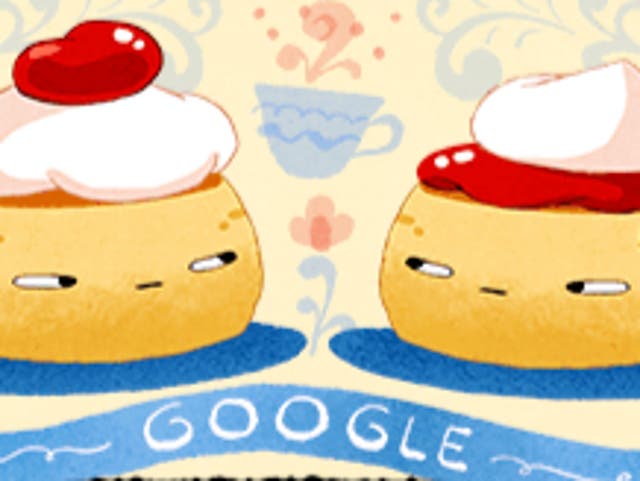 <p>Google Doodle on 10 June 2023 reignites an age-old debate among scone-lovers in the UK</p>