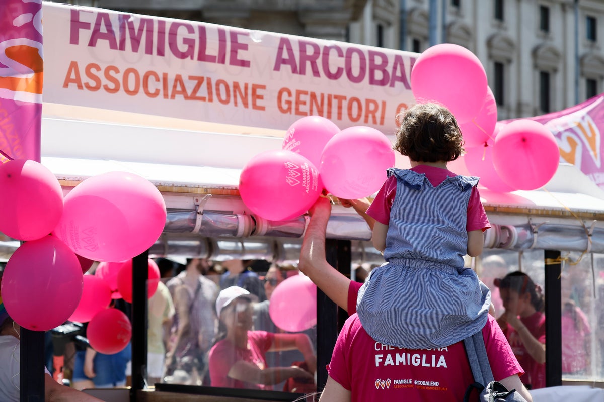 Rome holds LGBTQ+ Pride parade amid backdrop of Meloni government crackdown on surrogate births