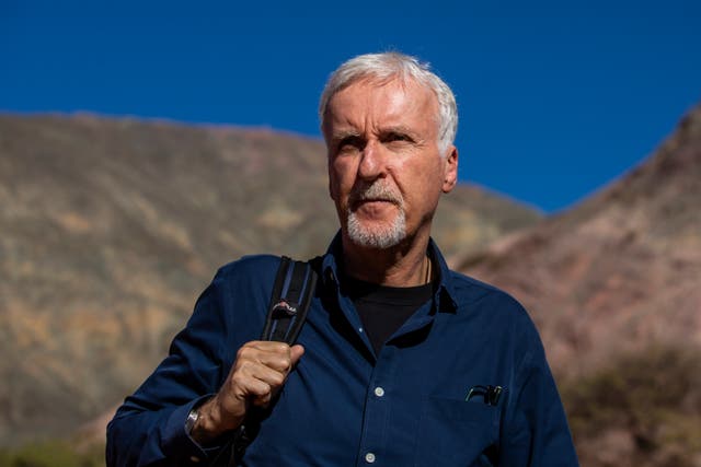 <p>Director James Cameron walks in Purmamarca, Jujuy province, Argentina, Thursday, June 8, 2023. The filmmaker arrived to Argentina to participate in a Sustainable Development Forum</p>
