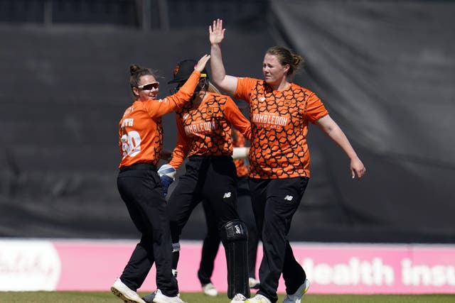 Anya Shrubsole, right, has announced she will retire at the end of the season (Andrew Matthews/PA)