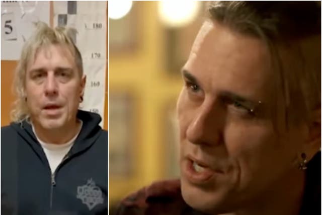 <p>Travis Leake following his recent arrest and during his 2014 appearance on Parts Unknown with Anthony Bourdain</p>