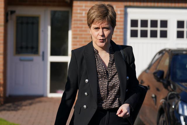 Nicola Sturgeon resigned as first minister just over a week before her husband was arrested (Andrew Milliagn/PA)
