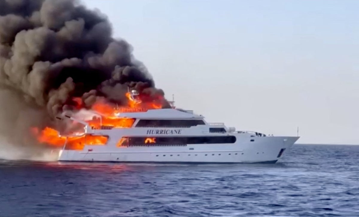 Three British tourists confirmed dead after diving boat fire in Egypt