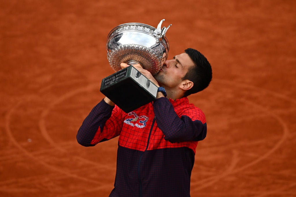 Novak Djokovic celebrates his historic 23rd grand slam