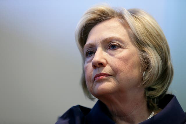 <p>Hillary Rodham Clinton speaks during an interview with The Associated Press in 2015</p>