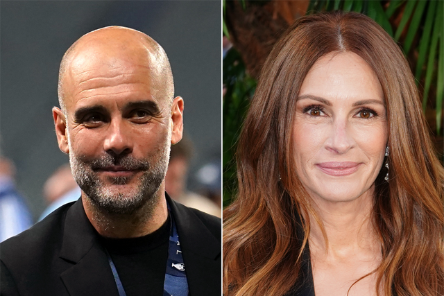 Julia Roberts congratulated Pep Guardiola for leading Manchester City to Champions League glory (PA)
