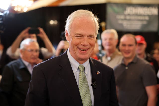 <p>Senator Ron Johnson at a campaign event. </p>