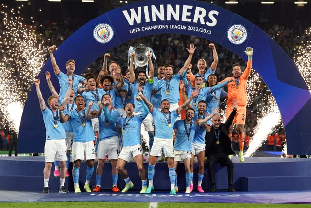 Manchester City win the Champions League for the first time by toppling Inter Milan (Nick Potts/PA)