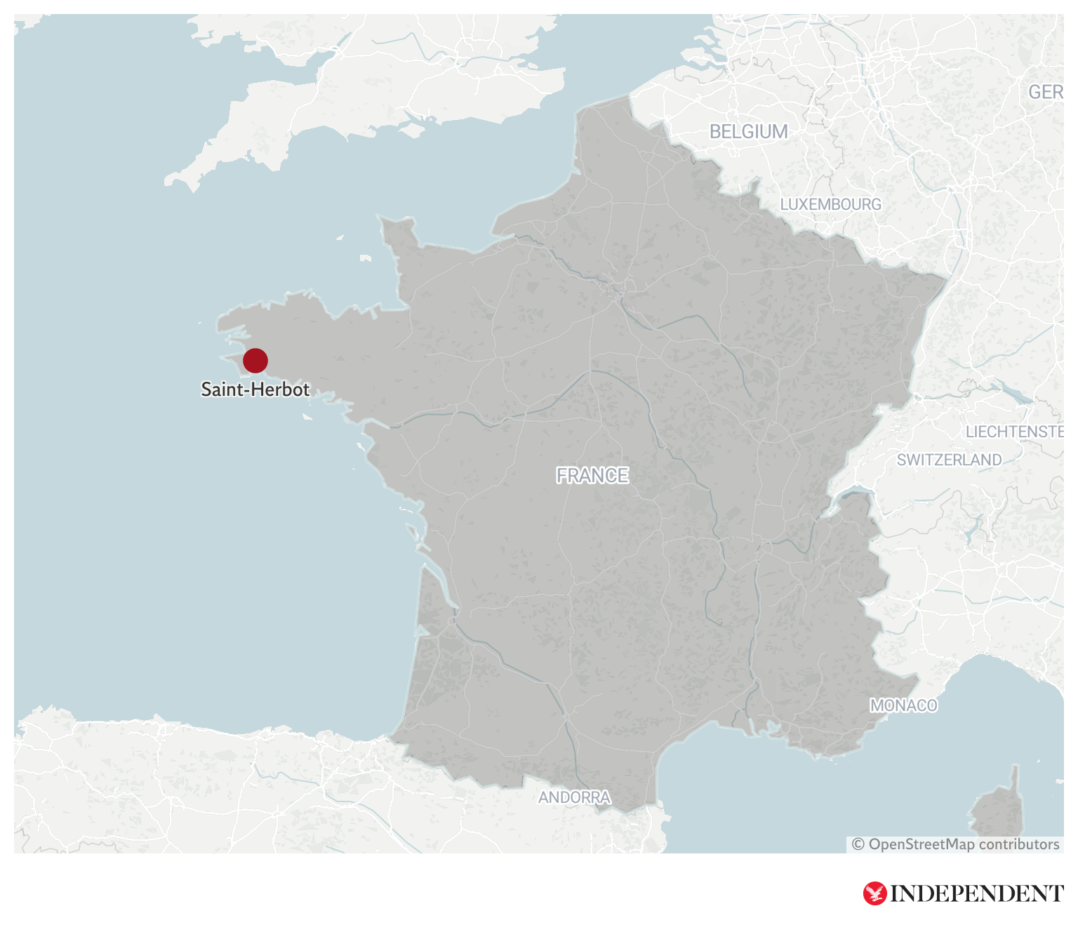 Saint-Herbot in Brittany, where a British schoolgirl has been shot dead