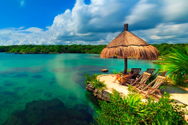 <p>A lagoon in the Quintana Roo part of the Mayan Riviera</p>