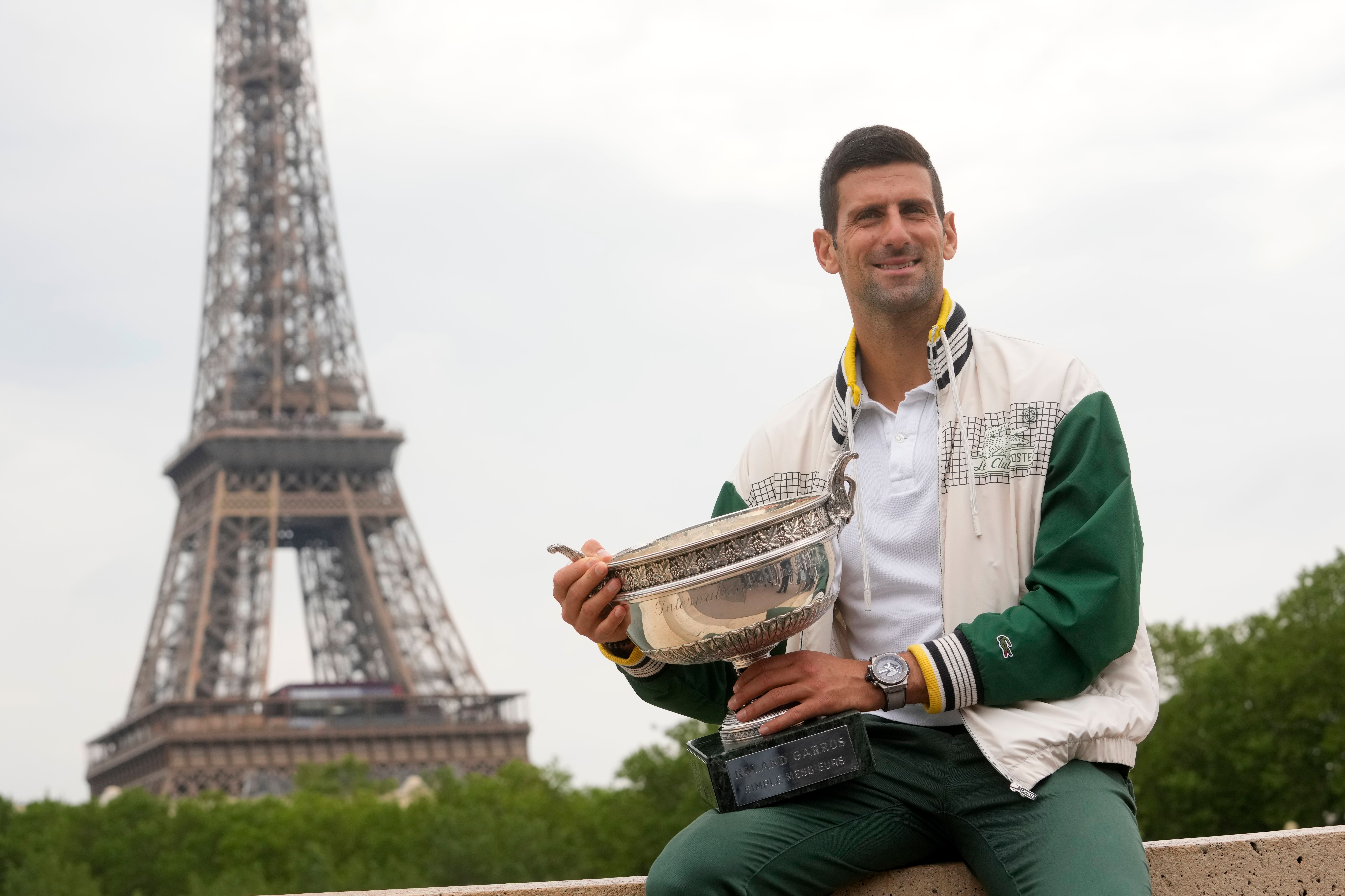 Novak Djokovic won his 23rd grand slam title in Paris (Thibault Camus/AP)