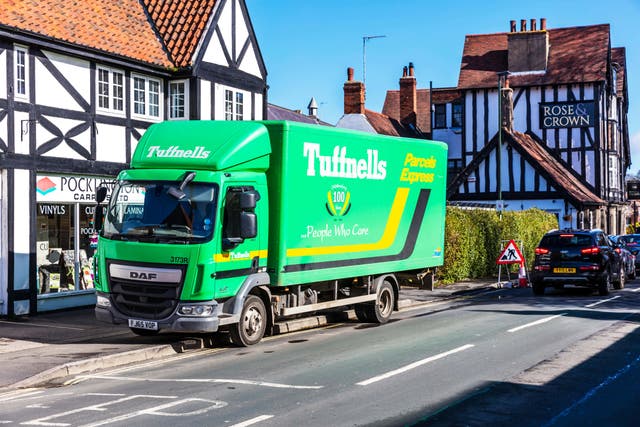 More than 2,000 staff will be made redundant after Sheffield-based delivery giant Tuffnells Parcels Express fell into administration (Alamy/PA)