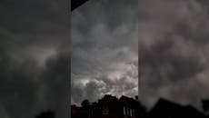 Timelapse footage captures evening thunderstorm over West Midlands