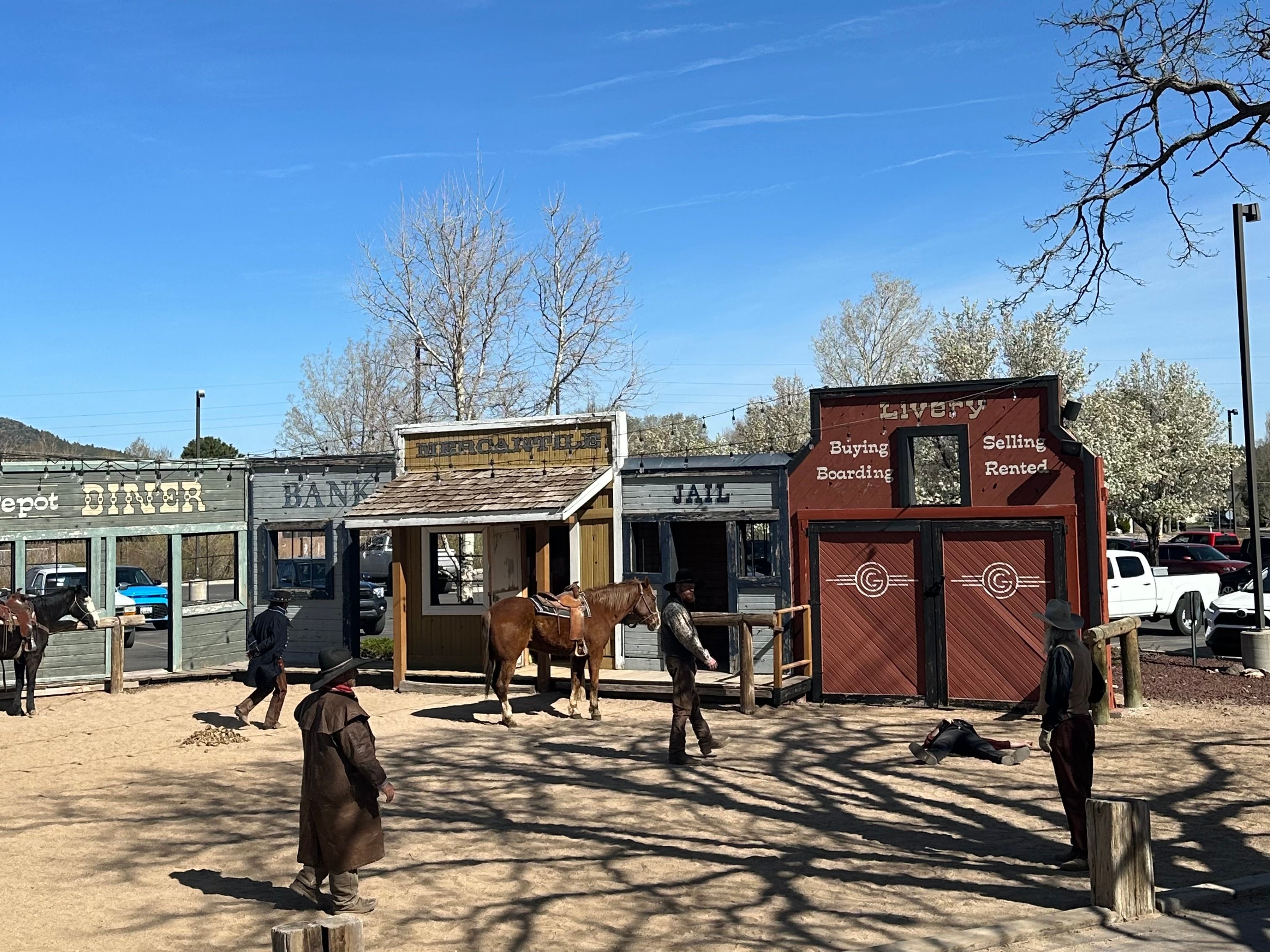 Williams railway depot’s faux Old West town