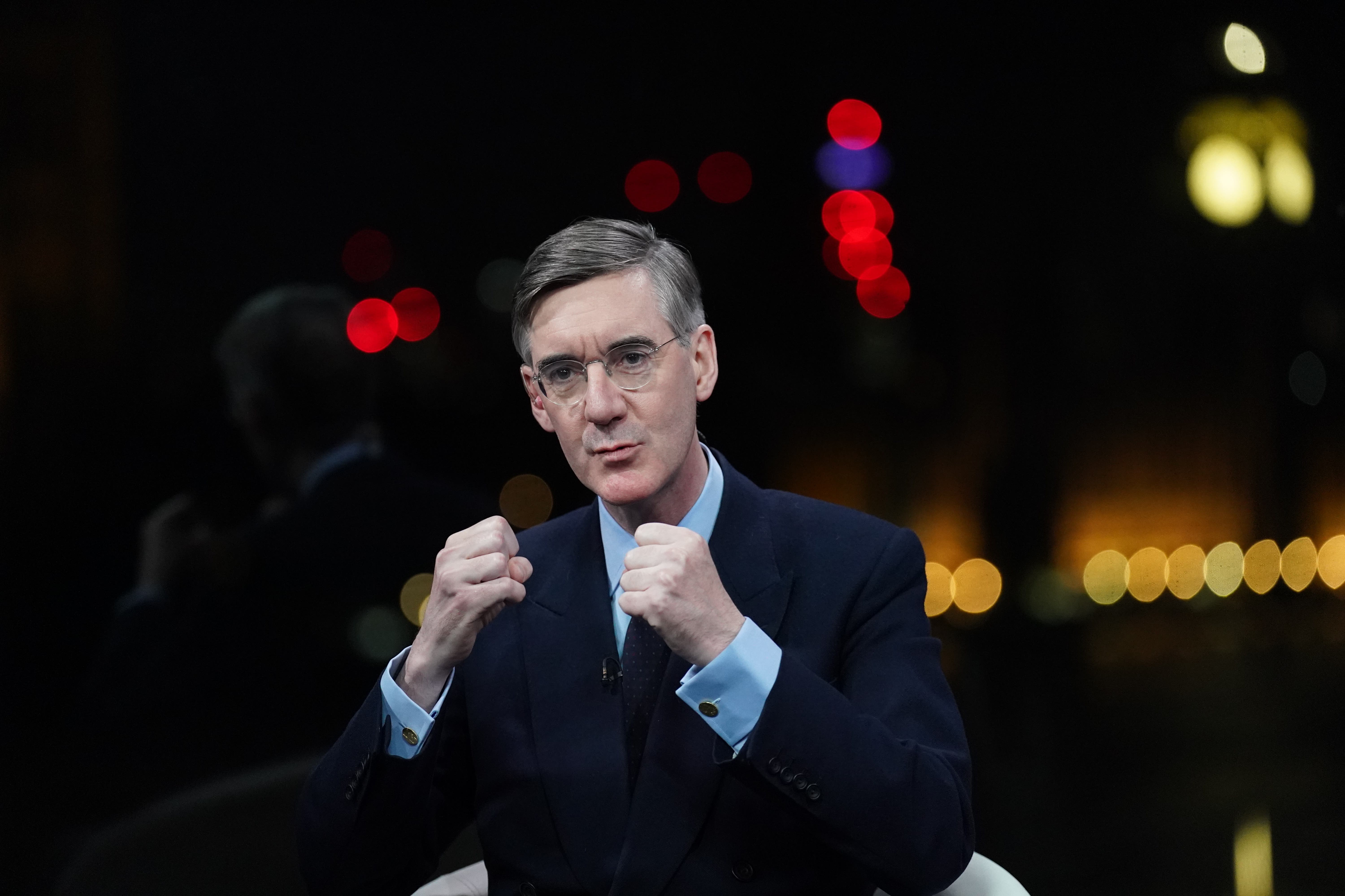 Jacob Rees-Mogg in the studio at GB News