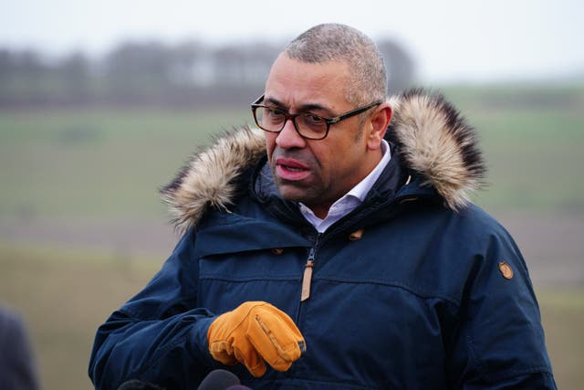 James Cleverly asked Chris Bryant to withdraw his comments (Ben Birchall/PA)