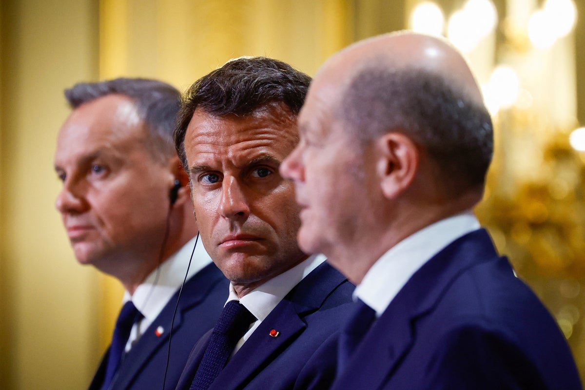 France, Germany and Poland back Ukraine’s counteroffensive in a show of unity