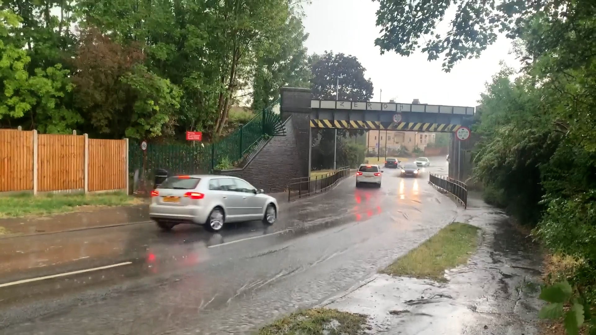Maidenhead street flooded as thunderstorms hit England