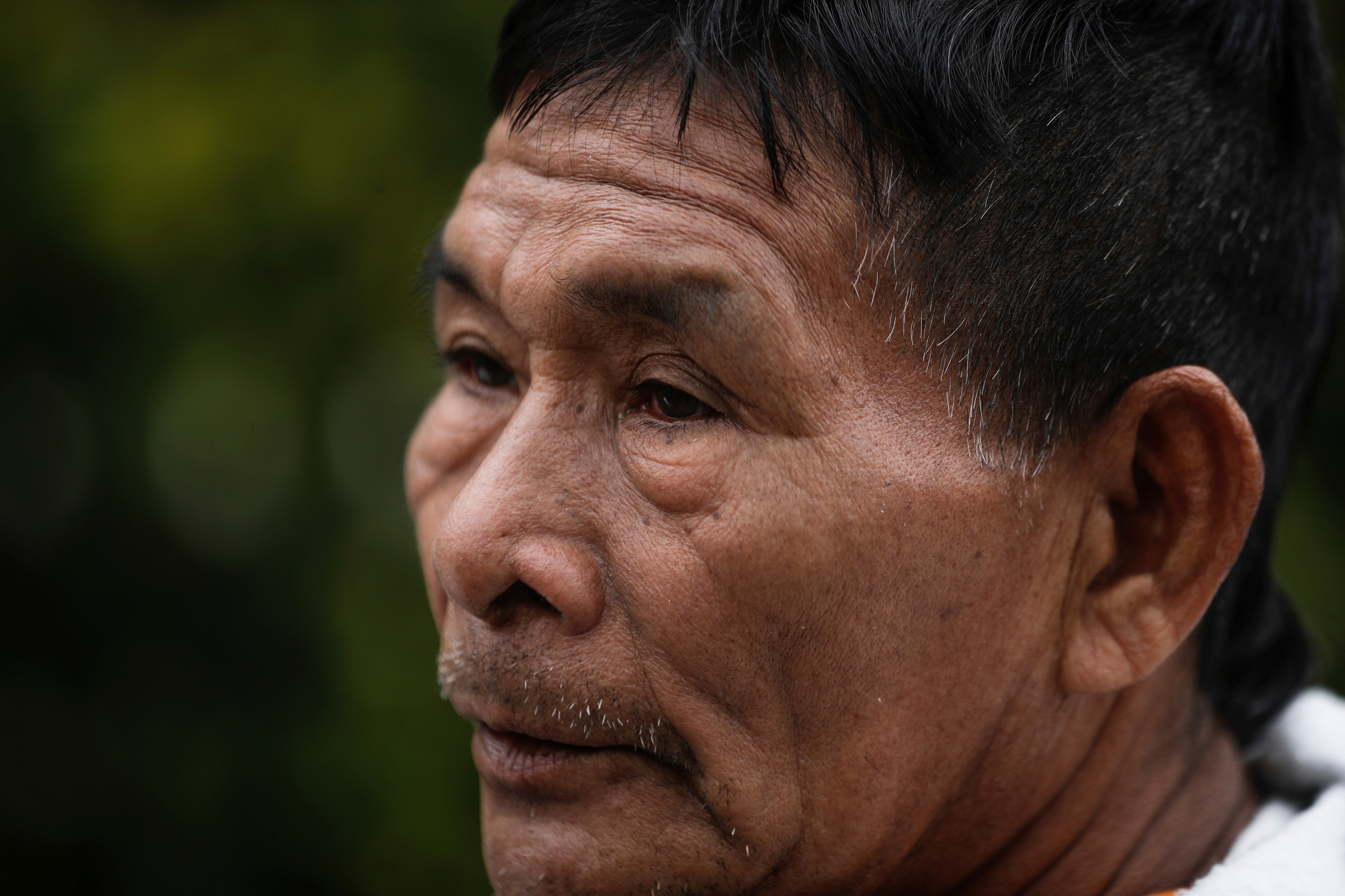 Narciso Mucutuy, the grandfather of the 4 rescued Indigenous children, speaks to the media