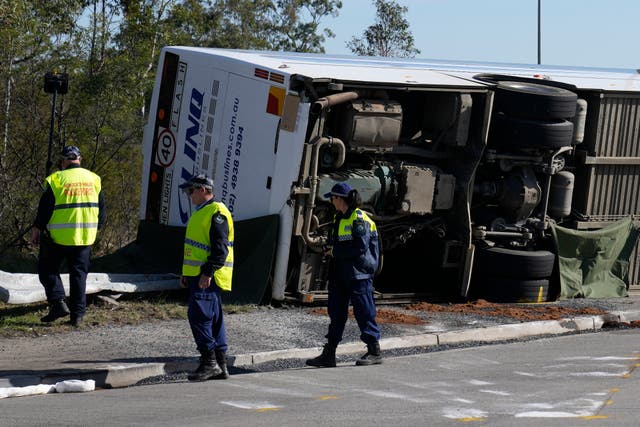 APTOPIX Australia Bus Crash