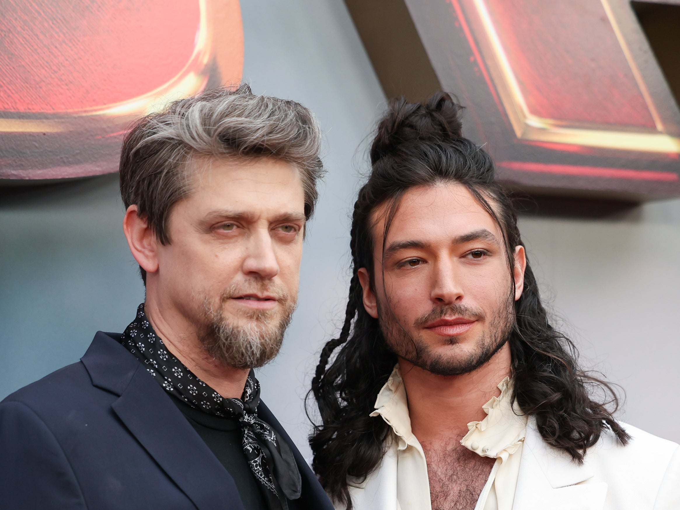 Director Andy Muschietti and Ezra Miller at ‘The Flash’ premiere