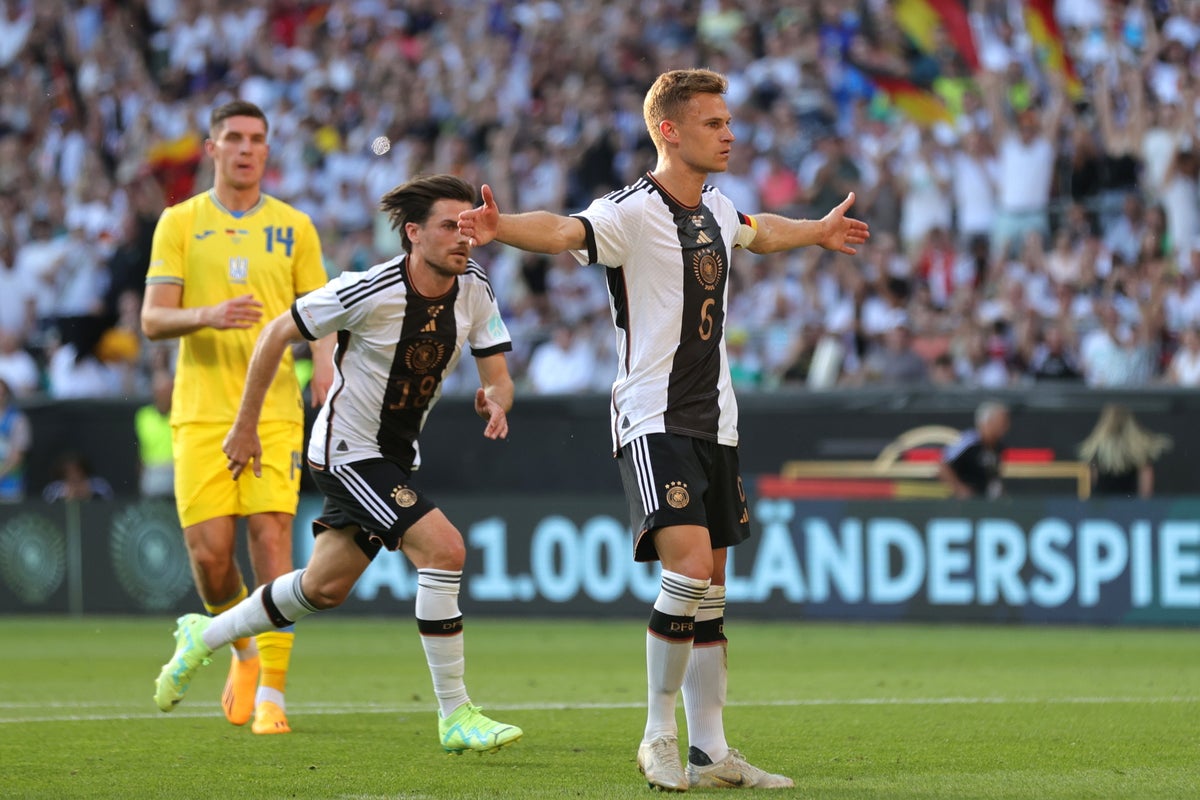 Germany celebrate 1000th international match with dramatic Ukraine draw