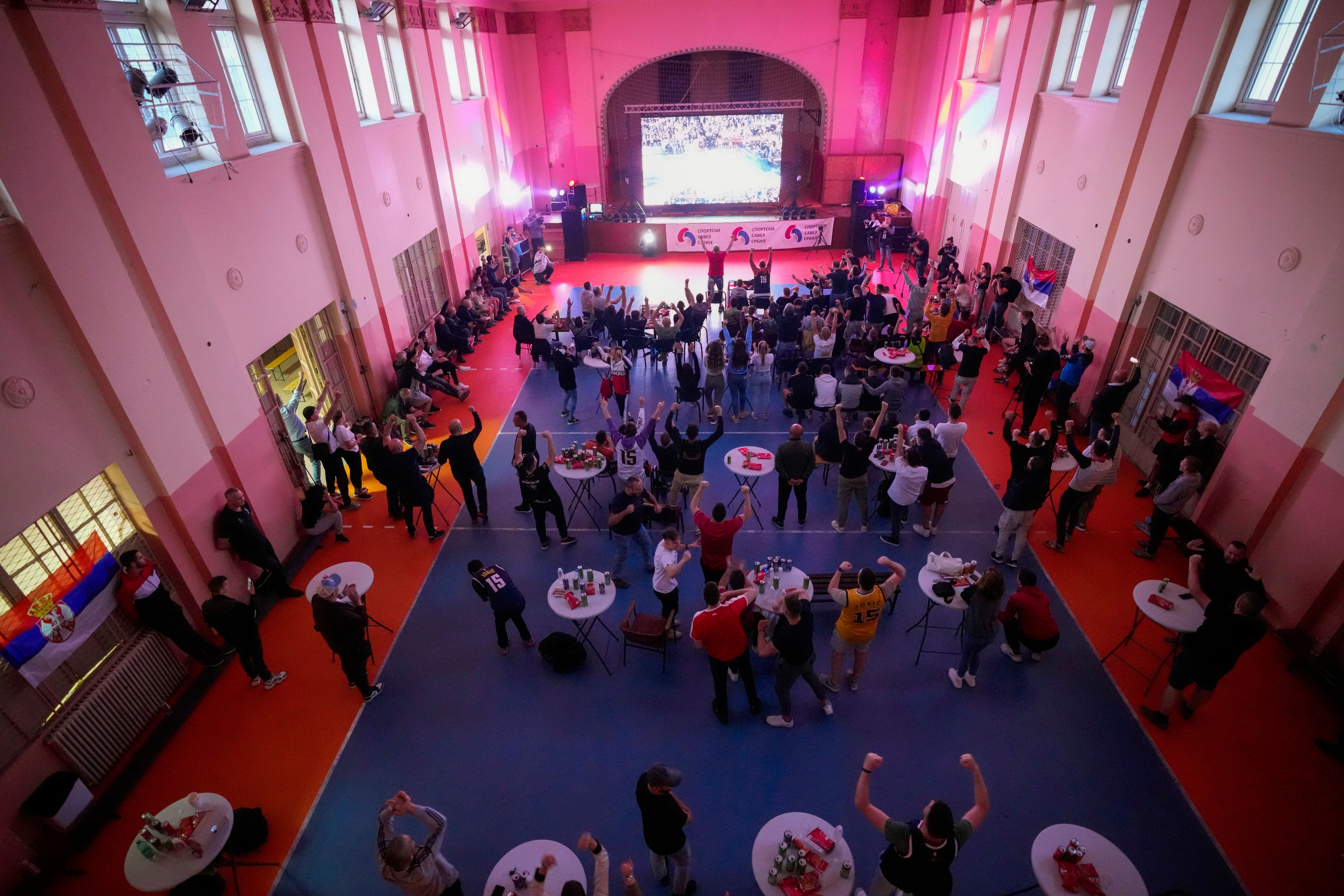 NBA Finals Jokic Serbia Celebrates