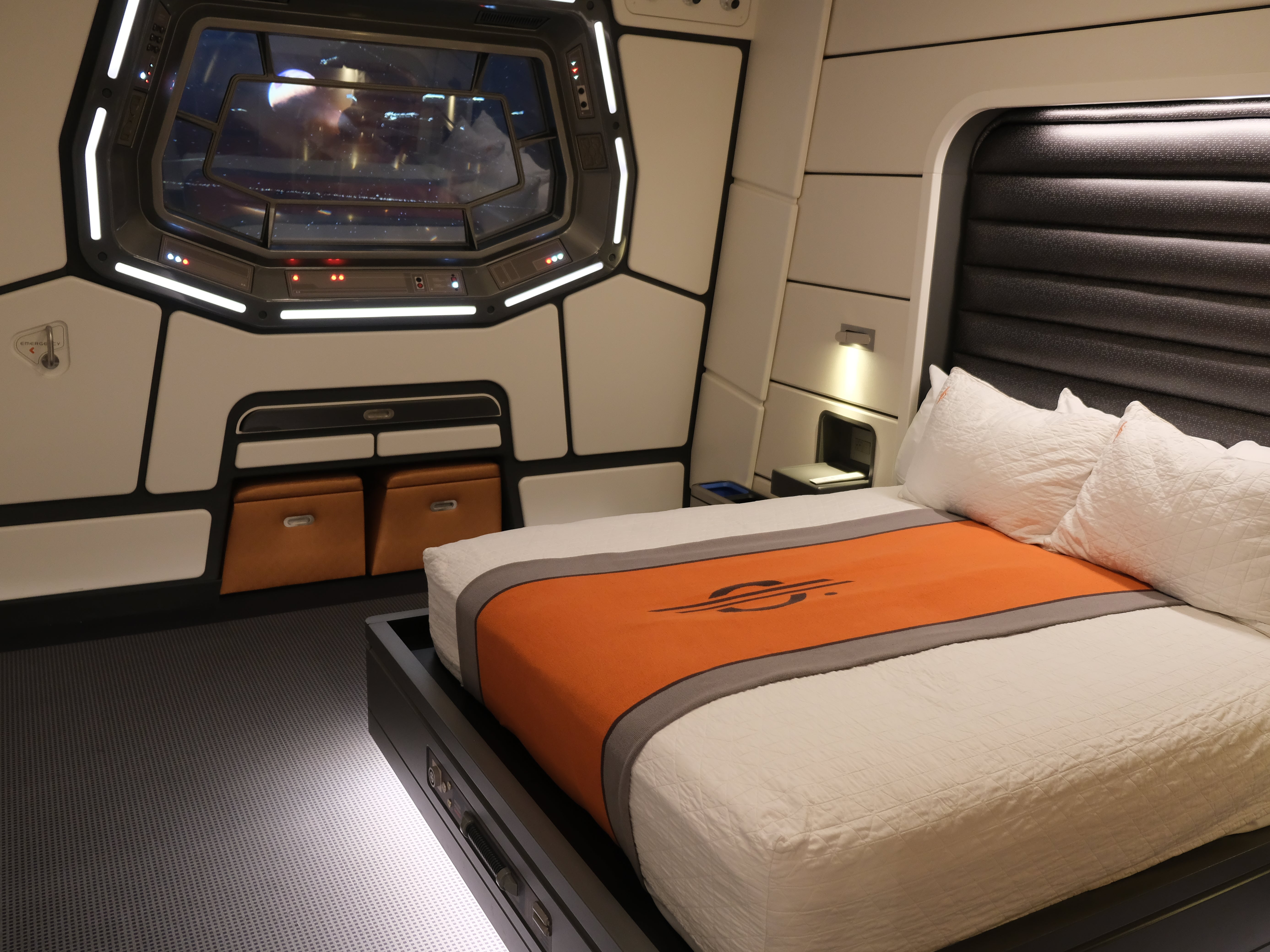 Participants sleep in ‘cabins’ aboard the starcruiser