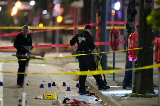 <p>Denver police on the scene of mass shooting</p>