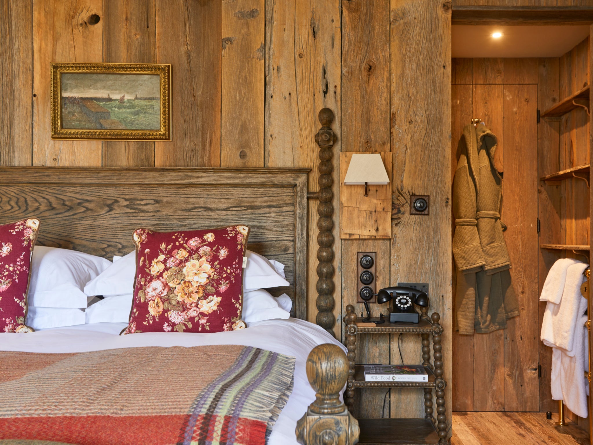 The Pig’s 30 rooms above Harlyn Bay beach are cosy and calming