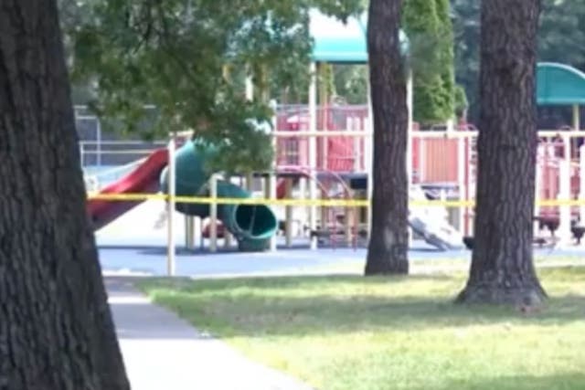 <p>Children suffered burns after acid was poured on a playground slide in Longmeadow, Massachusetts</p>